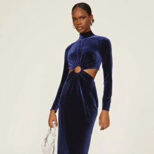 Velvet Cutout Dress - Ronny Kobo, Size Medium